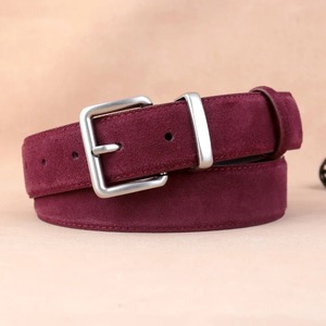 Ceinture vintage en cuir véritable pour femmes, jeans sensation haut de gamme, ceinture givrée en cuir pour dame de 3.3cm de large - Product Image 1