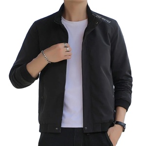 High Street Style hommes veste à la mode décontracté Slim Fit toile col montant à manches longues fermeture éclair tissu résistant de haute qualité - Product Image 4
