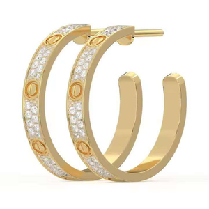 RATAN JEWELS Women Labgrown Diamond Minimalist <b>Hoop</b> <b>Earrings</b> 925 Sterling Silver IGI Certified Luxury <b>Fine</b> Jewelry New - Product Image 1