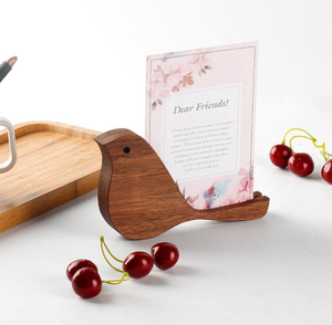 ที่วางเมนูทำจากไม้รูปทรงนกทำมือโต๊ะน่ารัก - Product Image 6