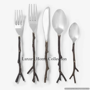 Gold Color Royal Look Metal Cutlery <b>Set</b> Shiny Polished Kitchenware <b>Spoon</b> <b>Fork</b> <b>and</b> Knife <b>Set</b> Available in Good Price From India - Product Image 2