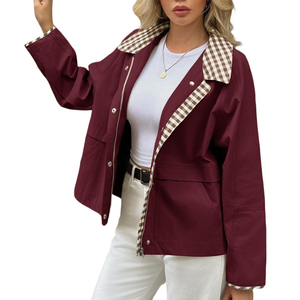 แจ็กเก็ตผ้าฝ้ายสำหรับผู้หญิงเสื้อแจ็กเก็ตผ้าฝ้ายเนื้อผ้าระบายอากาศได้ดีล่าสุดผลิตจาก2025 - Product Image 3