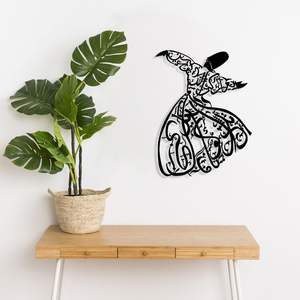 Art mural islamique contemporain en métal, style décoratif minimaliste élégant pour la décoration intérieure du salon. - Product Image 1