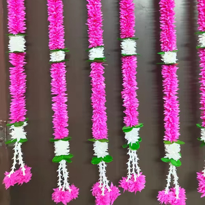 South Indian Wedding Decoration Indian Festival Party Decor Event Stage Backdrop Flower Bunting Floral Garland Wall Hanging - Product Image 1