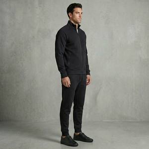 Ensemble de survêtement vintage pour homme, imprimé sur mesure, délavé à l'acide, tissu noir uni, molleton technique, coupe ample, pantalon de jogging et veste de survêtement - Product Image 5