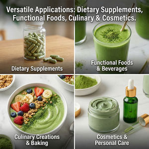व्हीटग्रास पाउडर हर्बल अर्क पानी में घुलनशील क्लोरोफिल सुपरऑक्साइड डिम्यूज़ आहार फाइबर भोजन सौंदर्य पोषण पूरक - Product Image 4