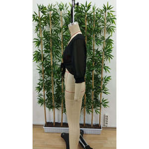 Veste boléro courte en mousseline de soie Truvakar pour femme, avec lien sur le devant, 25354 - Noir - Product Image 5