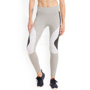 Women's Fashion Elastic Waist Yoga <b>Leggings</b> Solid <b>Pattern</b> Mid Waist Spandex/Polyester Breathable Quick Dry Made Pakistan - Product Image 1