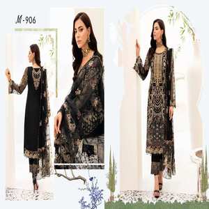 Colección Minhal Organza de Ramsha: Hermosa y Elegante Ropa de Fiesta India y Pakistaní con Bordados Modernos - Product Image 4