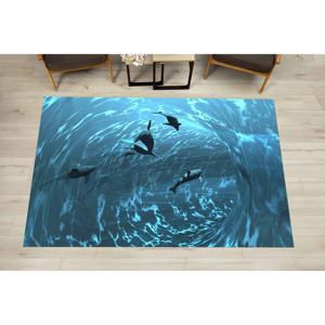 Tapis imprimé aquarium : paysage marin, poissons, design sous-marin, tapis en velours - Product Image 3