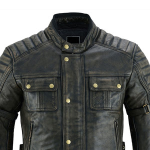 Venta caliente Mejor Venta Precio Bajo Chaqueta de moto de cuero genuino Personalizado Nueva moda Chaquetas de motocicleta de cuero resistente - Product Image 6