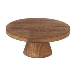 แท่นวางเค้กทำจากไม้สำเร็จรูปแบบธรรมชาติทรงกลมทรงกลมสำหรับตกแต่งบ้านและงานวันเกิดงานปาร์ตี้แฮนด์เมดจำนวนมาก - Product Image 1