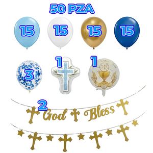 Kit Decorativo per Prima Comunione o Battesimo, Set di 50 Pezzi per Decorazioni Festive - Product Image 5