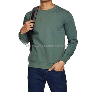 Sudadera con capucha pesada de cuello redondo de Color sólido de algodón 100% de alta calidad OEM 300 gramos Sudadera con logotipo personalizado para hombre Ropa de invierno básica - Product Image 4