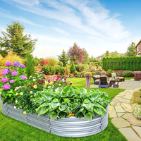 Jardinière surélevée extérieure en acier inoxydable thermolaqué ODM, durable et écologique, pour légumes et fleurs