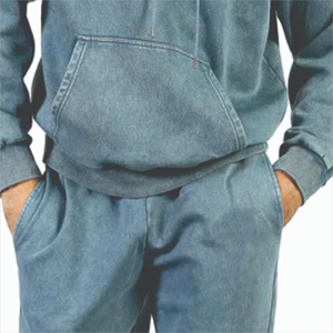 Ensemble de survêtement vintage léger et respirant pour homme, avec sweat à capuche et pantalon de jogging, effet délavé, 100 % polyester, personnalisable - Product Image 6