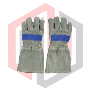 Guantes de Soldadura de Cuero Ignífugos, Impermeables, Transpirables, Resistentes al Calor, Flexibles, Guantes de Seguridad contra Incendios con Puño de Punto - Product Image 1