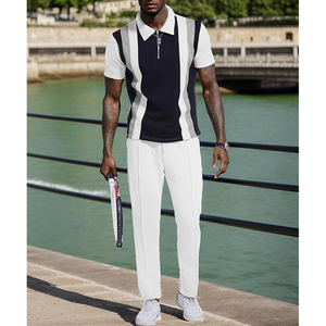 Costumes de jogging Streetwear Ensembles grande taille Jogging personnalisé coupe ajustée imprimé à manches courtes Matériau durable Dernier style en vente - Product Image 4