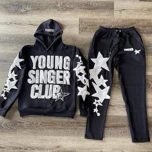 Screen Printing Acid Wash Custom Puff Printing Premium Quality Tracksuit 100% Cotton Fleece Oversized Heavyweight Winter 2 1 - Product Image 1