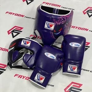 Latest Model Winning Pink Genger Sparring Boxing Set Custom Made Training Gear Muay Thai Martial Arts Fighting Gloves Head Groin - Product Image 3