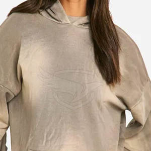 Ropa informal Sudaderas con capucha de lavado ácido de color personalizado Material de poliéster de algodón ligero Sudaderas con capucha de lavado ácido hechas en Pakistán - Product Image 5