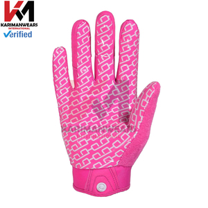 Guantes Profesionales Personalizados para Receptor de Fútbol Americano con Agarre de Silicona en la Palma y Guantes Completos para Fútbol Americano - Product Image 3