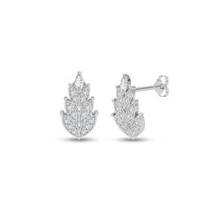 Compre Pendientes de Plata de Ley 925 de Primera Calidad para Mujeres y Niñas, Pendientes de Botón con Corte Marquesa y Princesa, Motivo de Gota de Agua Dorada - Product Image 1