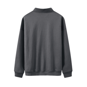 Sudadera térmica extragrande para hombre en blanco de algodón y poliéster con estampado personalizado y cremallera en 3D con logotipo personalizado - Product Image 2