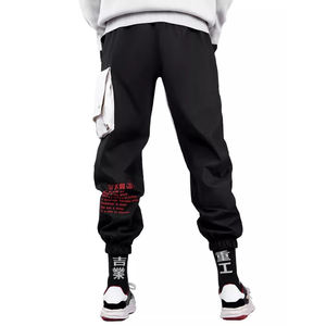 Hip Hop Estilo japonés Negro Blanco Streetwear Multi-bolsillos Tallas grandes Pantalones y pantalones de hombre - Product Image 3