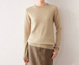 Sweatshirts unis au design personnalisé Nouveau streetwear respirant élégant pour femme 100% coton Sweats à capuche en tricot à col rond - Product Image 5