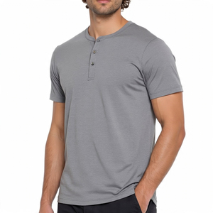 <b>Men's</b> Henley T <b>Shirts</b> Short Sleeve 100% Cotton Polyester Button Down Tee <b>Shirts</b> <b>Men</b> Casual Henley T <b>Shirts</b> <b>Mens</b> - Product Image 4