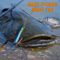 Nouvelle leurre flottante de qualité supérieure 10g pour poisson-chat, type crayon, avec sonnette, pour la pêche en eau douce en rivière et en ruisseau - Vente en gros