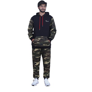 Survêtement à capuche en polaire technique pour homme, séchage rapide, respirant, logo personnalisable sur le devant, tenue de jogging, nouveau style, 100% - Product Image 2