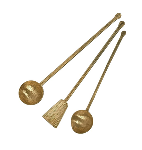 Ustensile en laiton écologique support de cuillère à soupe ensemble de filtre longue économie en acier miroir doré accessoires pour la maison - Product Image 3