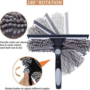 Nettoyeur de raclette de fenêtre <span class=keywords><strong>professionnel</strong></span> 2 en 1 raclette de douche avec poteau d'extension 65in équipement de lavage de fenêtre télescopique - Product Image 6