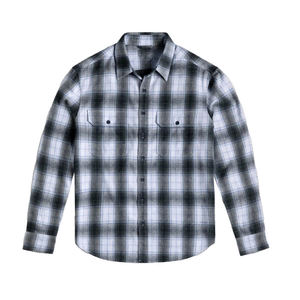 Camisa de Franela para Hombre, a Cuadros, 100% Algodón, Manga Larga, Casual, Cómoda, de Alta Calidad, al por Mayor, OEM ODM - Product Image 6