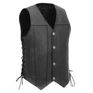 เสื้อกั๊กหนังคุณภาพสูงสำหรับผู้ชาย เสื้อกั๊กหนังคลาสสิกสำหรับขี่มอเตอร์ไซค์ เสื้อกั๊กหนังสำหรับนักขี่มอเตอร์ไซค์คุณภาพดี เสื้อกั๊กหนังคุณภาพจากปากีสถาน - Product Image 4