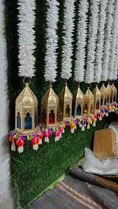 Linterna artesanal con flor de Jazmín colgante soporte de luz de té Diwali Eid Onam boda del sur de la India decoración tradicional del festival - Product Image 4