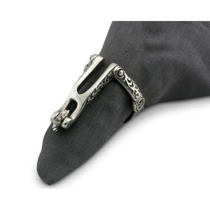 100% porte-anneau de serviette en aluminium de haute qualité en forme de cheval de mer Table décorative anneau de serviette personnalisation disponible - Product Image 2