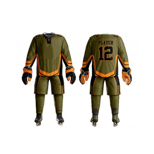 Uniformes de Hockey sobre Hielo Profesionales Personalizables, Camisetas de Equipo de Poliéster Duraderas y Cómodas, Conjuntos Juveniles, Servicio OEM Disponible - Product Image 3