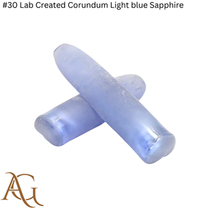 # 30 bolas de zafiro azul claro de corindón cultivado en laboratorio, gemas sintéticas creadas por fusión de llama, lapidarias simuladas para corte. - Product Image 4