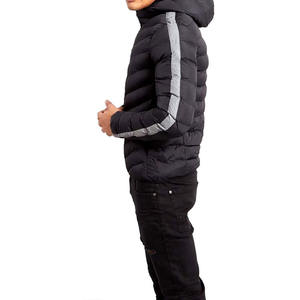 Veste d'hiver matelassée pour homme, ultra chaude, respirante, en polyester, imperméable, à capuche, fermeture éclair intégrale, décontractée, pour l'extérieur, style urbain, OEM ODM - Product Image 4