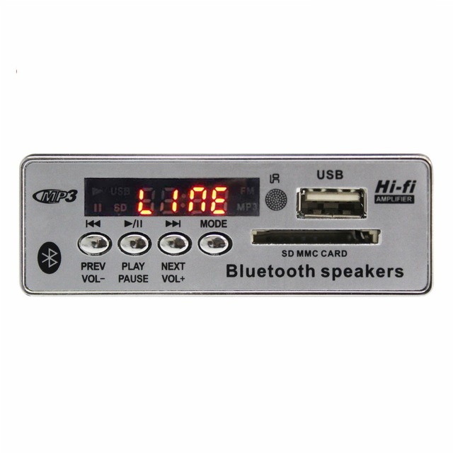 Usb Bt Mp3 Player With Sd Memory Card Board With Remote Control and Wires and Nut