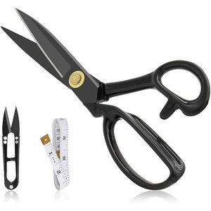 Ciseaux de tailleur en acier inoxydable noir, ciseaux de couture tranchants, outil de coupe de tissu robuste - Product Image 2