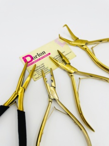 Cinta multifunción en Alicates para extensiones de cabello, herramientas para extensiones de cabello de salón de Plasma dorado, abrazadera, Micro anillos, abridor de cuentas, alicates de cierre - Product Image 2