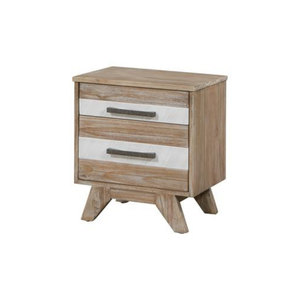 Vente chaude SOHO Table de chevet Design moderne pin bois massif meubles de chambre appartement hôtel utiliser 2 tiroirs stockage direct Vietnam - Product Image 1