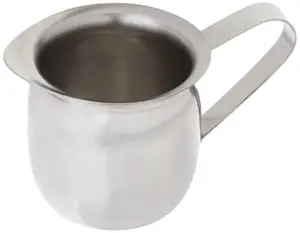 Bel kopi baja tahan karat Set Creamer, teko susu kopi Mini dapat dipakai ulang dengan pegangan, cerat cerat aman untuk mesin cuci piring