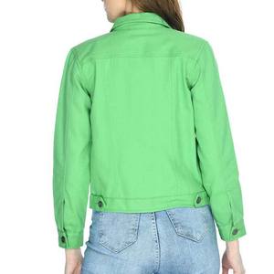 เสื้อแจ็กเก็ตยีนส์เข้ารูปสำหรับผู้หญิง, เสื้อแจ็กเก็ตยีนส์ผ้าทอลำลองมีกระดุมปิดฤดูใบไม้ร่วงแฟชั่นฤดูใบไม้ร่วงของ2024 - Product Image 3