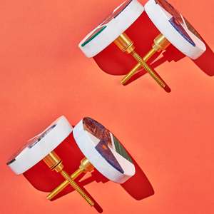 Poignée de porte Mabel en marbre rond et en laiton, couleur, forme et taille personnalisées, fabriquée en Inde - Product Image 2