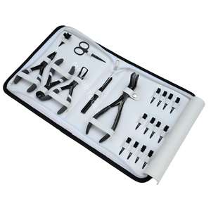 Kit de Herramientas para Aplicación de Extensiones de Cabello de Salón con Alicates de Crimpado de Cuentas, Herramienta para Quitar Cuentas, Herramienta para Cortar Adhesivos, Tijeras de Bucle para Extraer y Pinzas - Product Image 1